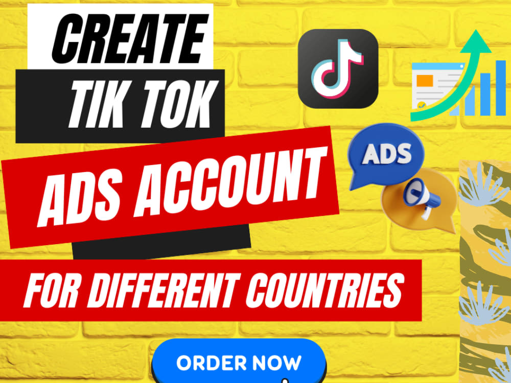 Create tik tok ads account and tiktok ads manager for different