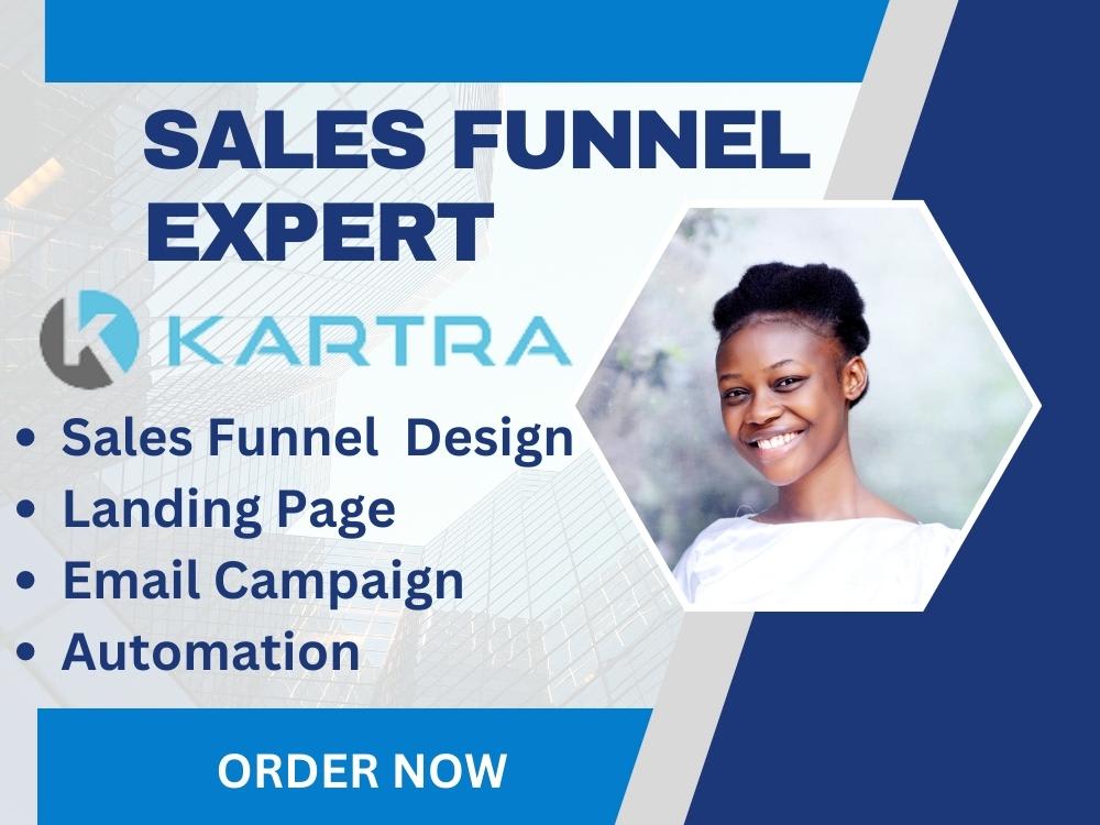 High converting kartra sales funnel landing page Upwork