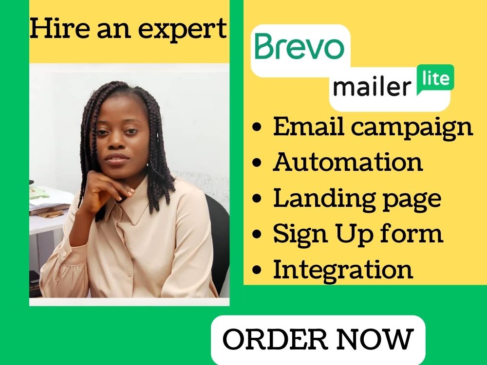 Mailer lite, brevo, newsletter &landing page design, salesfunnel