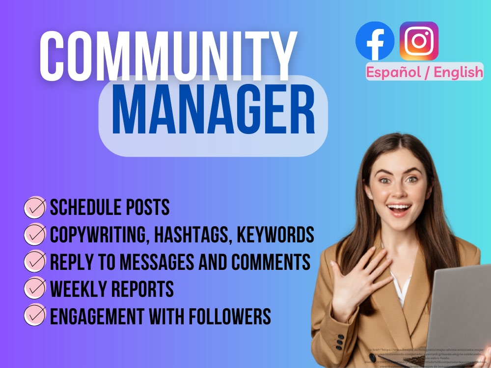 A professional Community Manager in spanish or english Upwork