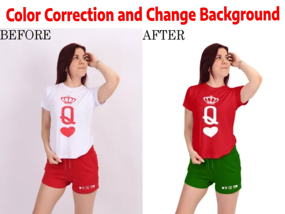 Edit and fix any image, Background color correction retouching on