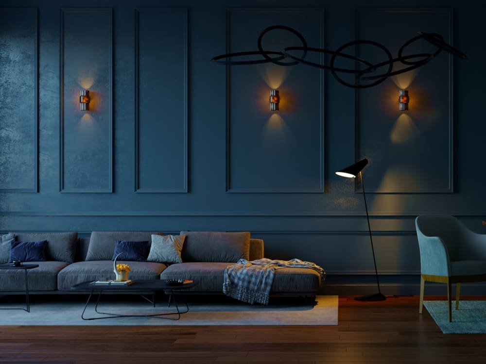 Interior Design & Render for Living Room: Materials, Furniture ...