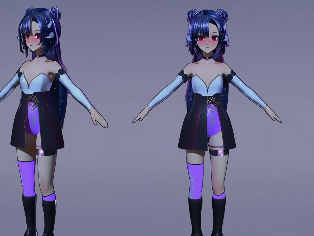 Futuristic live 2D modeling| 3D animation| 2D animation|vtuber 