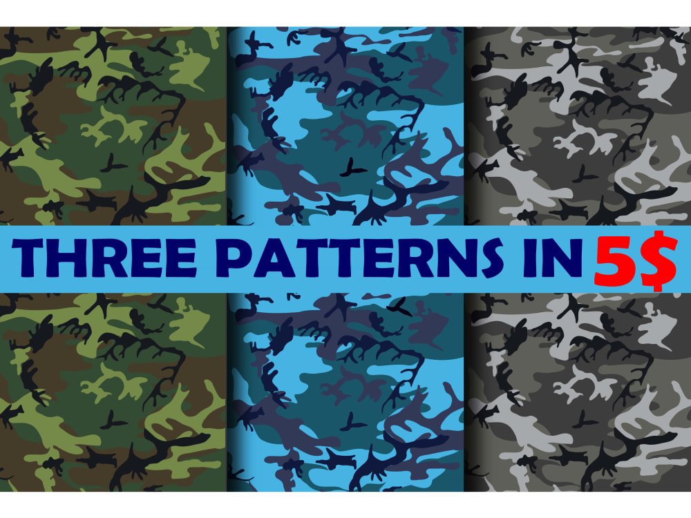 Camouflage seamless pattern with high-resolution 300dpi
