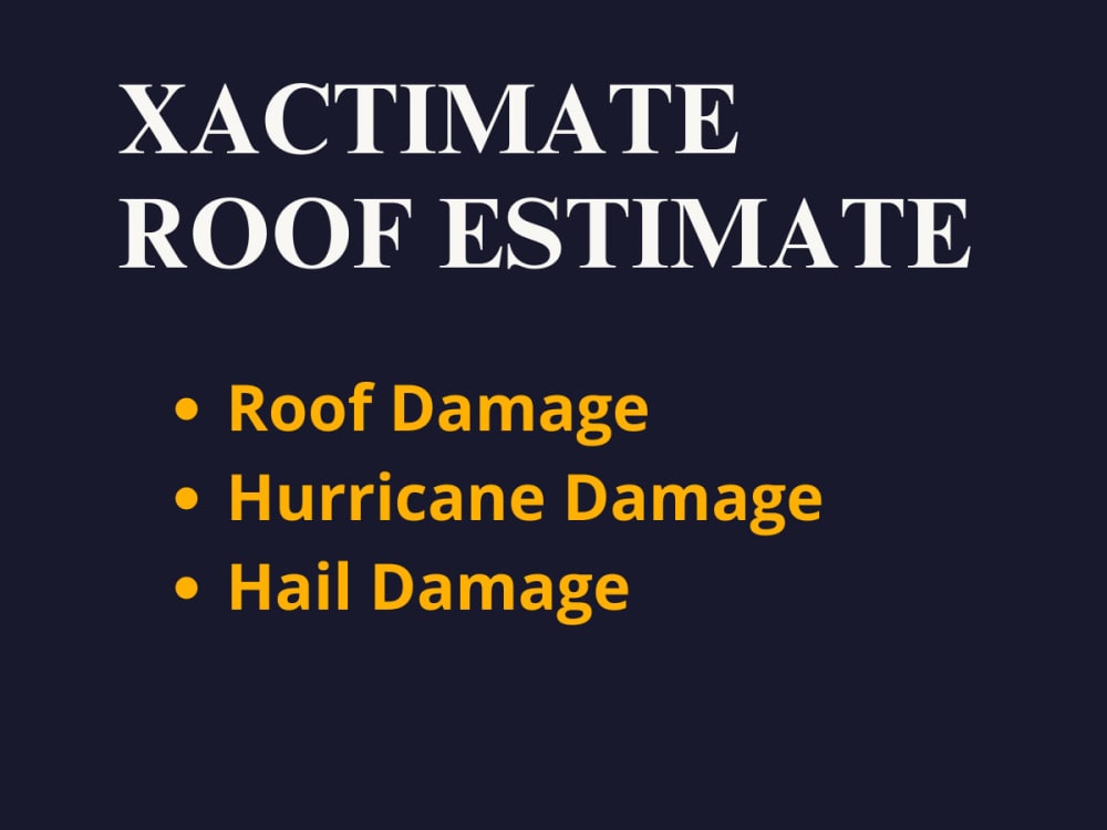 Xactimate Roof Estimate & ESX File Upwork