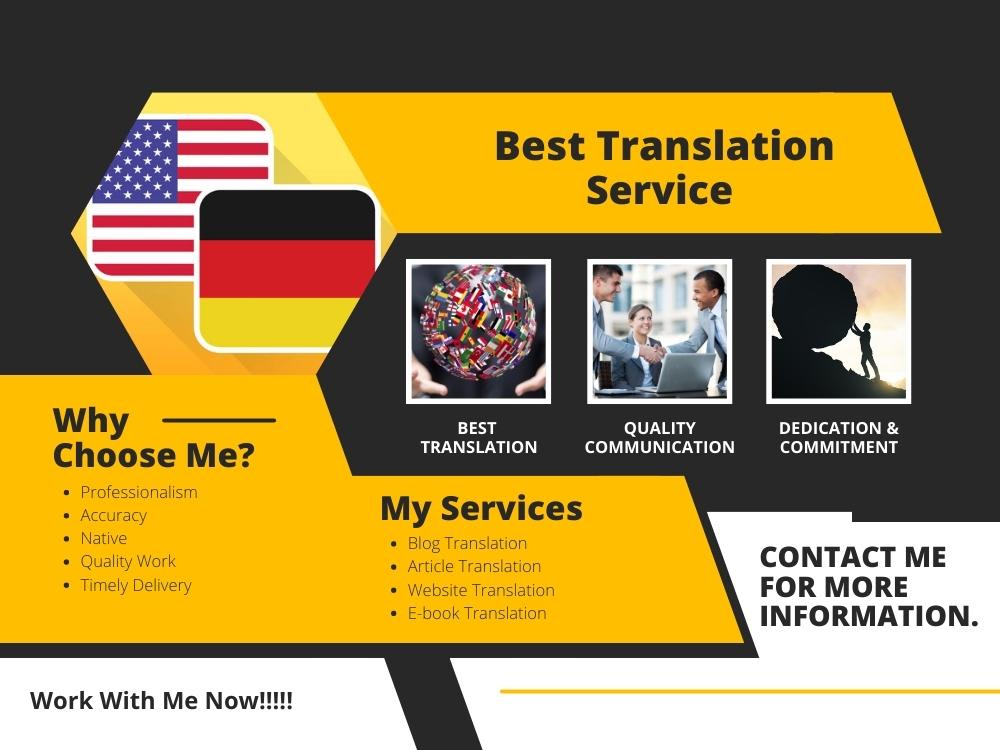 Accurate English To German Translation Of Blog Website And Article Accurate english to german translation of blog website and article