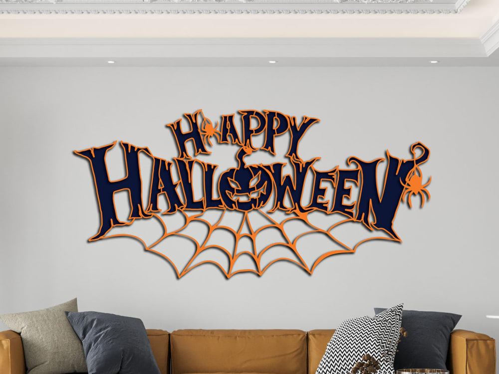 Multi-layered Halloween laser cut wood decor | Upwork