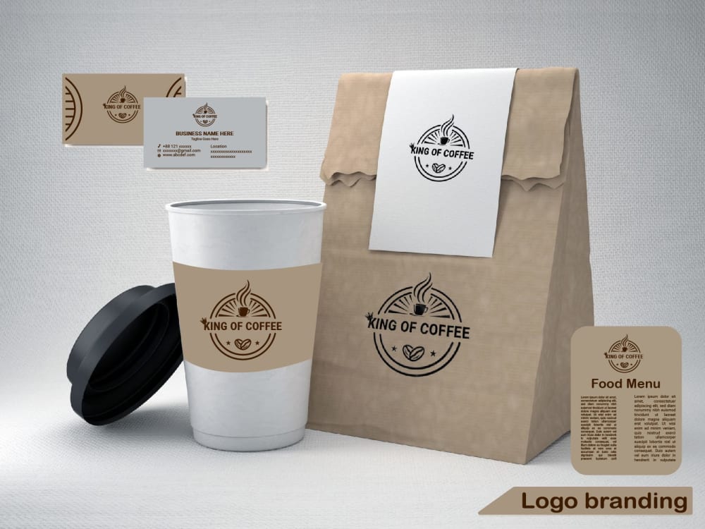 Design food and restaurant logo packaging with full branding | Upwork