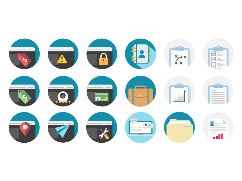 Powerpoint Or Keynote Recolorable Icons Office Set Upwork Powerpoint Or Keynote Recolorable Icons Office Set Upwork