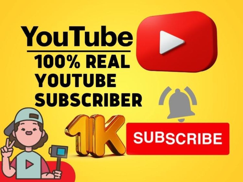 1000 Organic YouTube channel subscribers YouTube Marketing Upwork