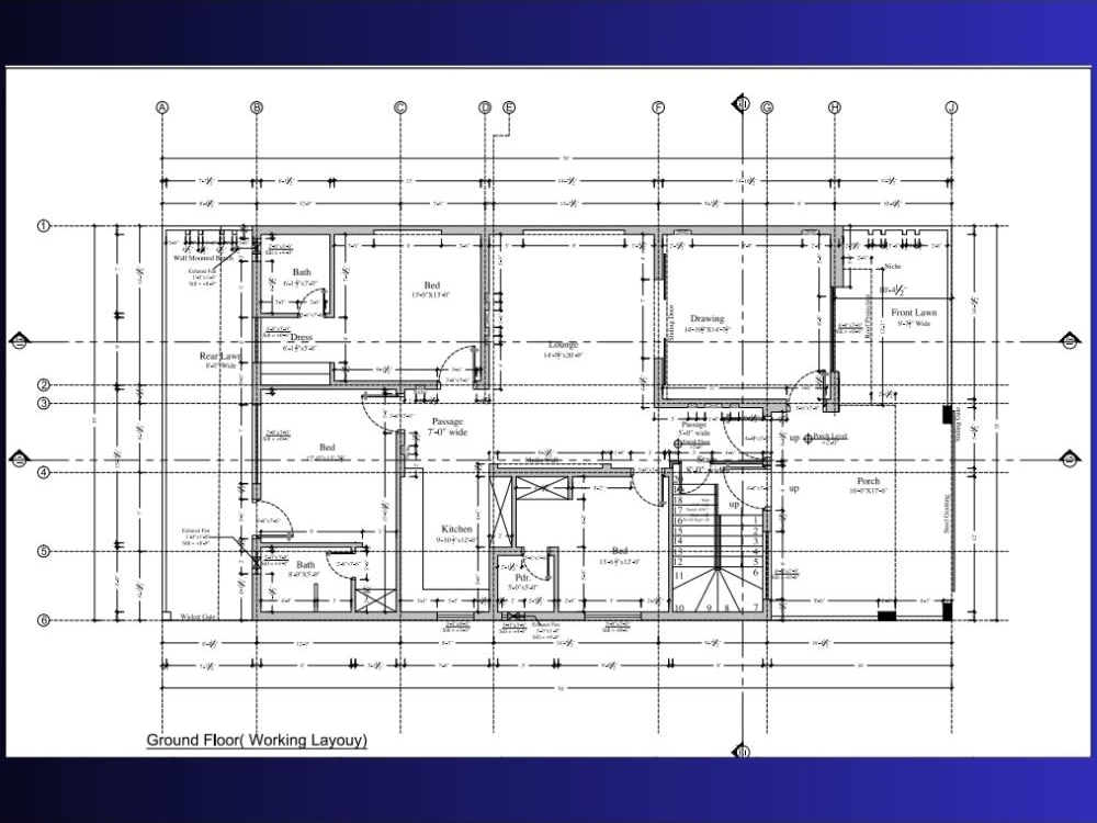 A fantastic architectural construction drawing set in auto cad Upwork