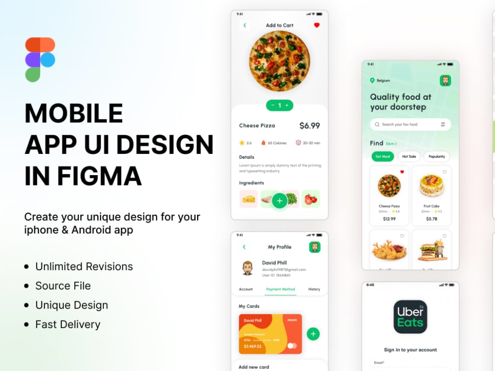 Mobile ui ux Design, mobile app UI UX design in figma | Upwork