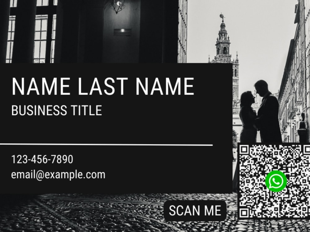 Business Card Design with QR Code | Upwork
