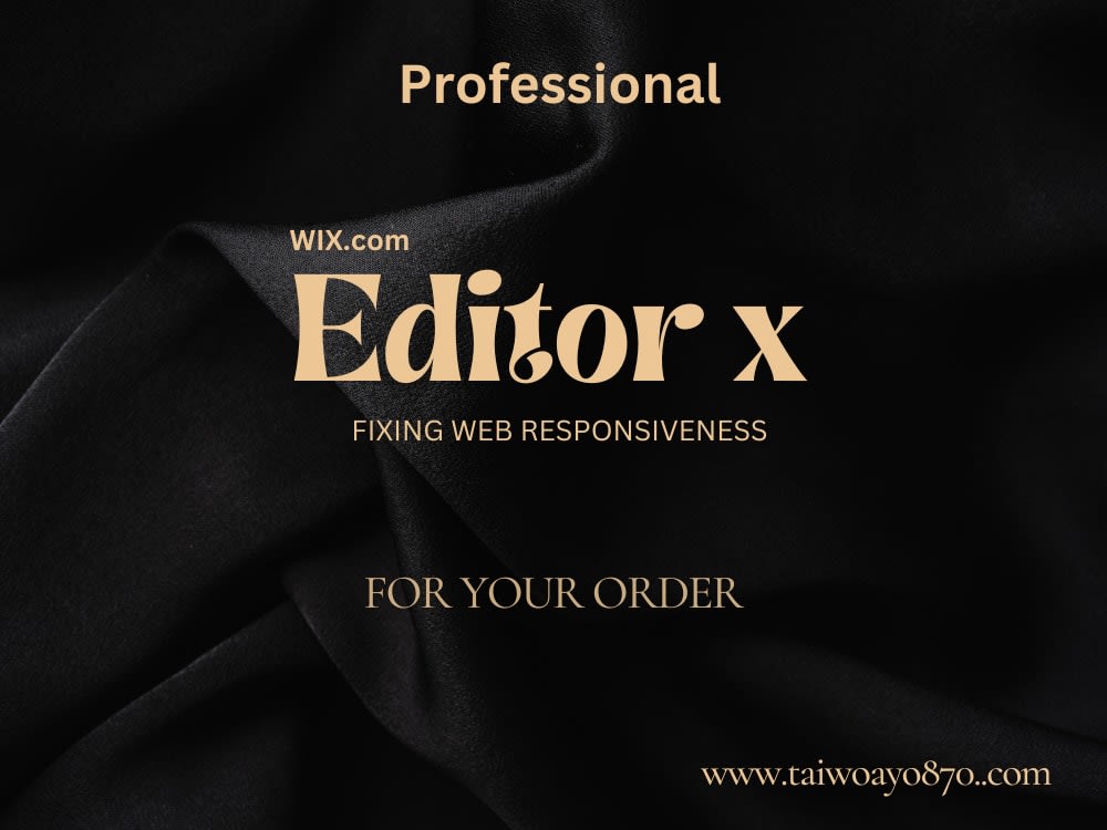 A responsive wix editor x website or redesign Editor x website | Upwork