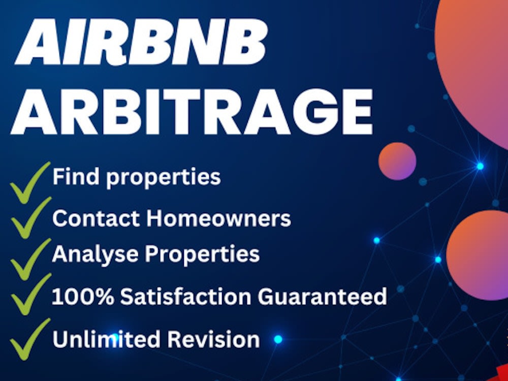 Airbnb arbitrage property research, analysis and set up Upwork