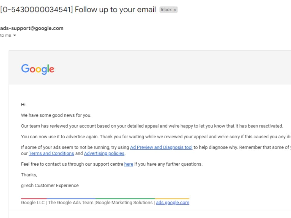Fix google ads account suspension on appeal Upwork
