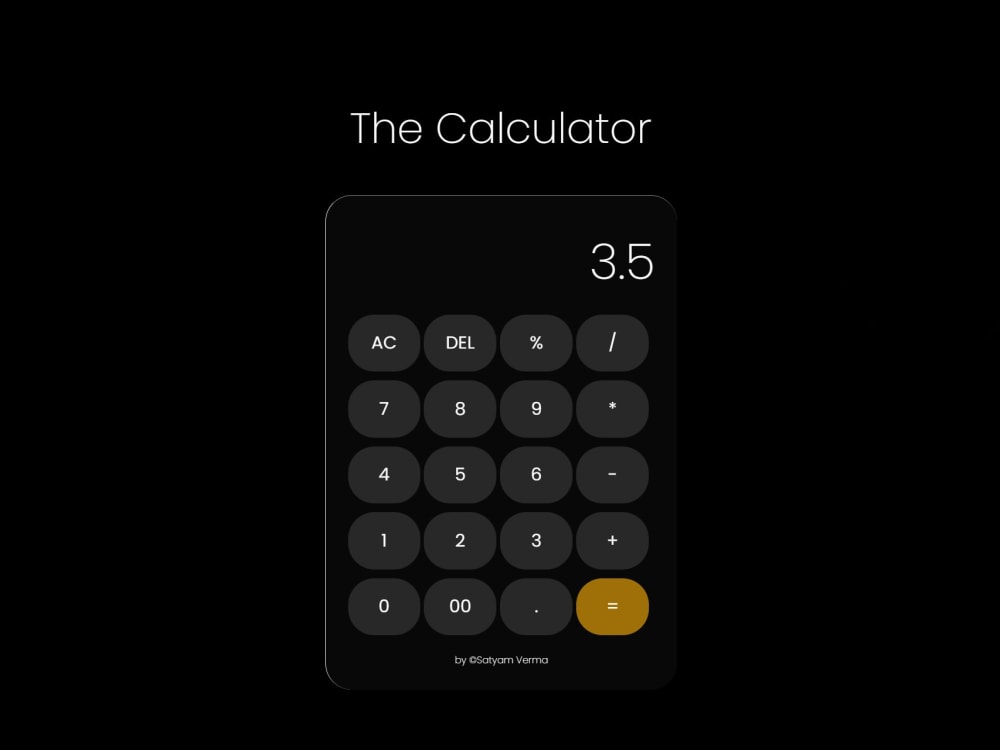 An UI calculator which is built with next-gen UI | Upwork