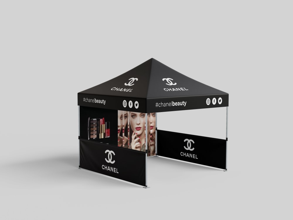 A custom backdrop, canopy tent or promotional tent design