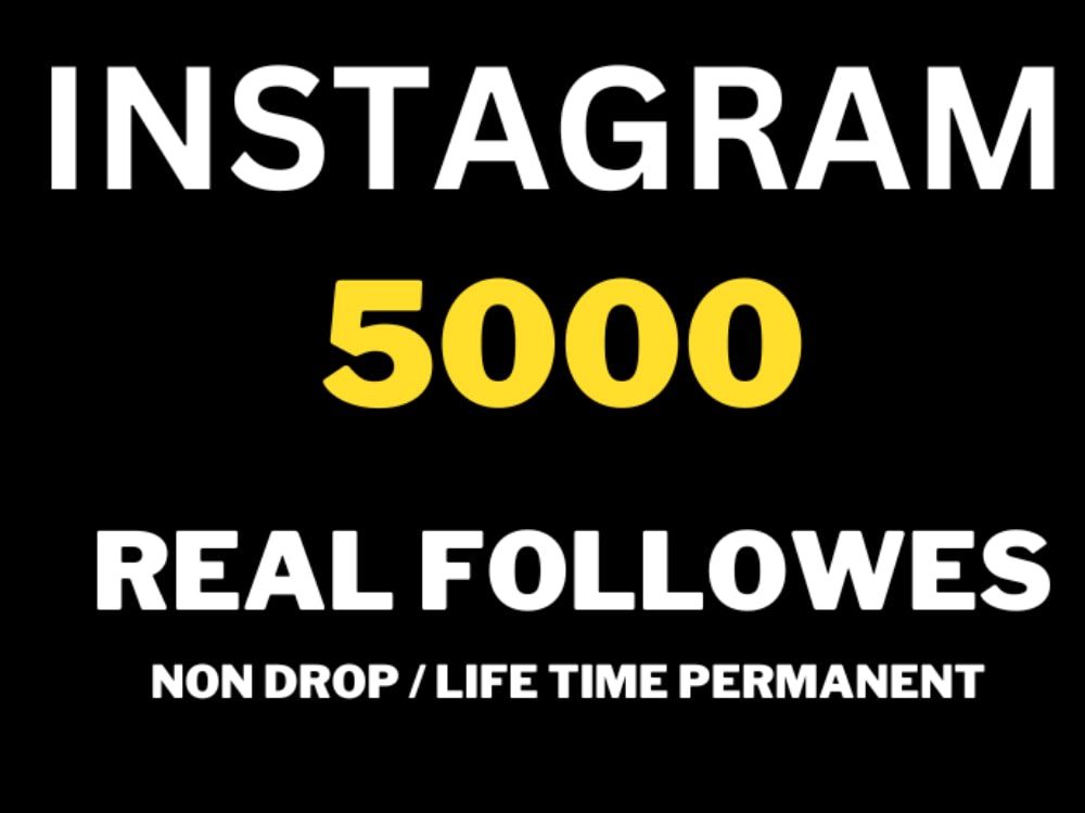 5000 Instagram followers real nondrop garanteed Upwork