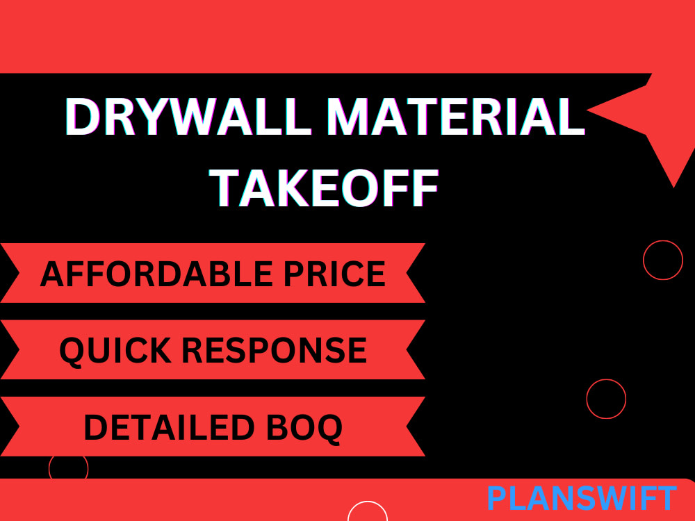 Drywall Material Takeoff And Cost Estimation In Planswift Upwork