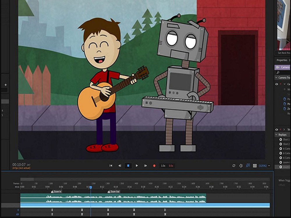 Music video, 2d Adobe character animation puppet 2D game sprite sheet pixel Upwork