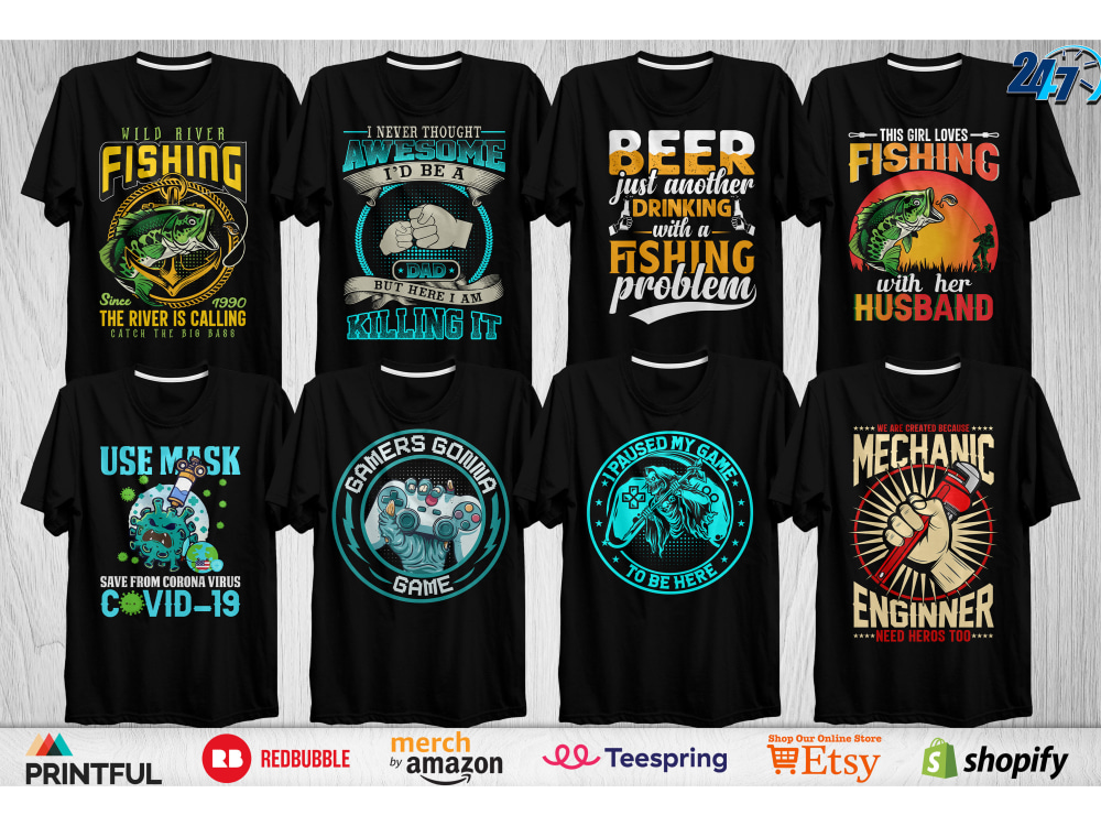 Amazing custom t-shirt design graphic t-shirt for merch or clothing brand