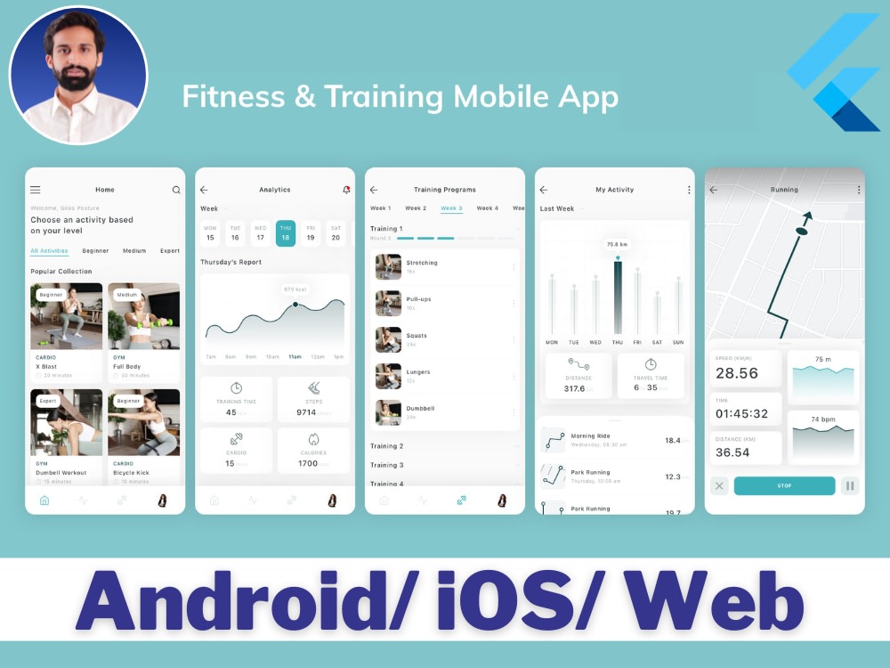 Health and Fitness App | Flutter | Android & IOS | Gym | AI | Custom ...