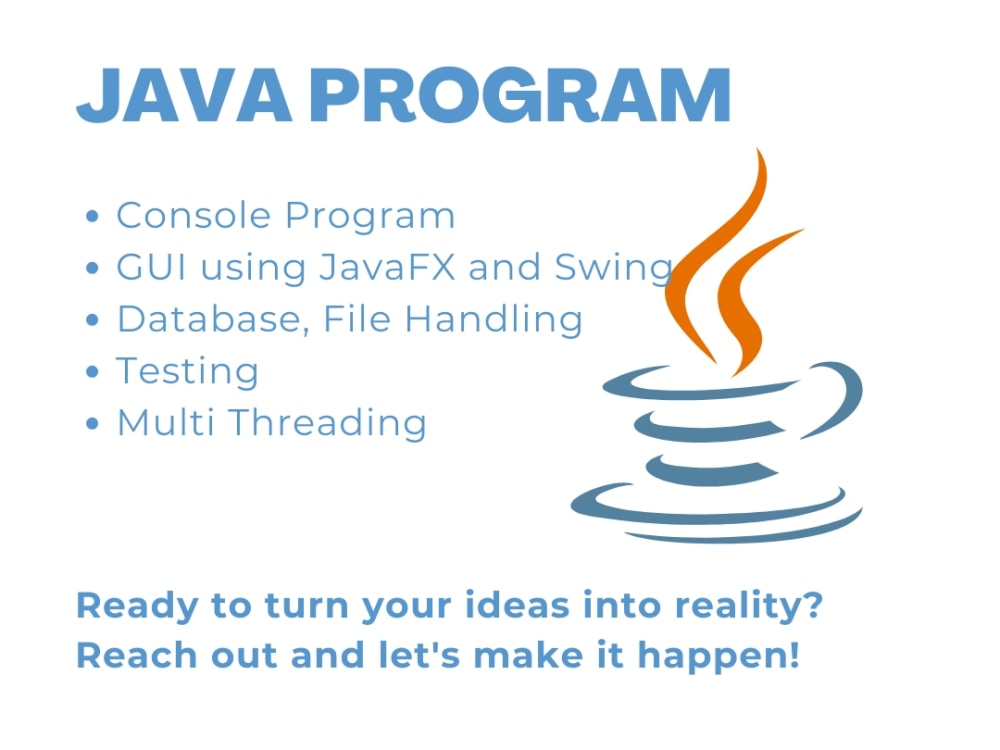 A professional java program | Upwork image.
