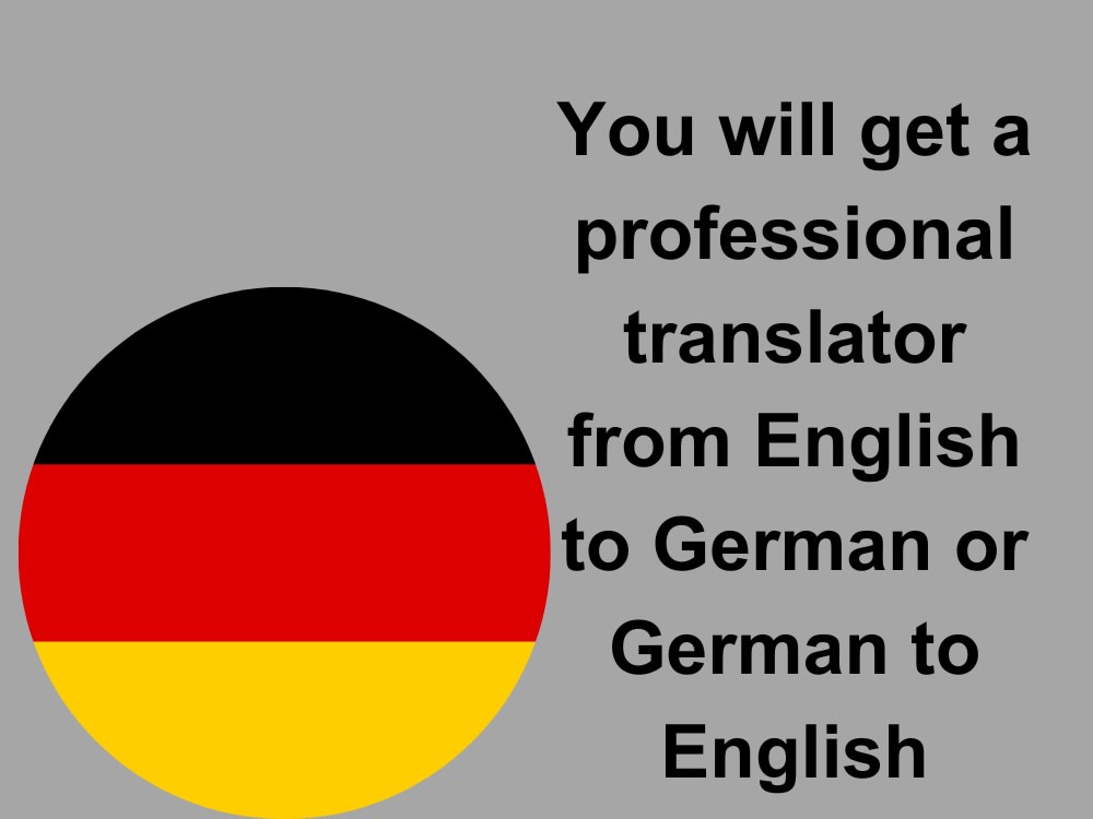 A professional translator from English to German or German to English Upwork