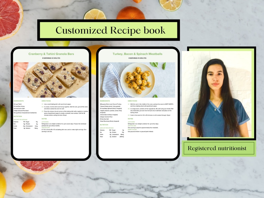 A custom recipe book