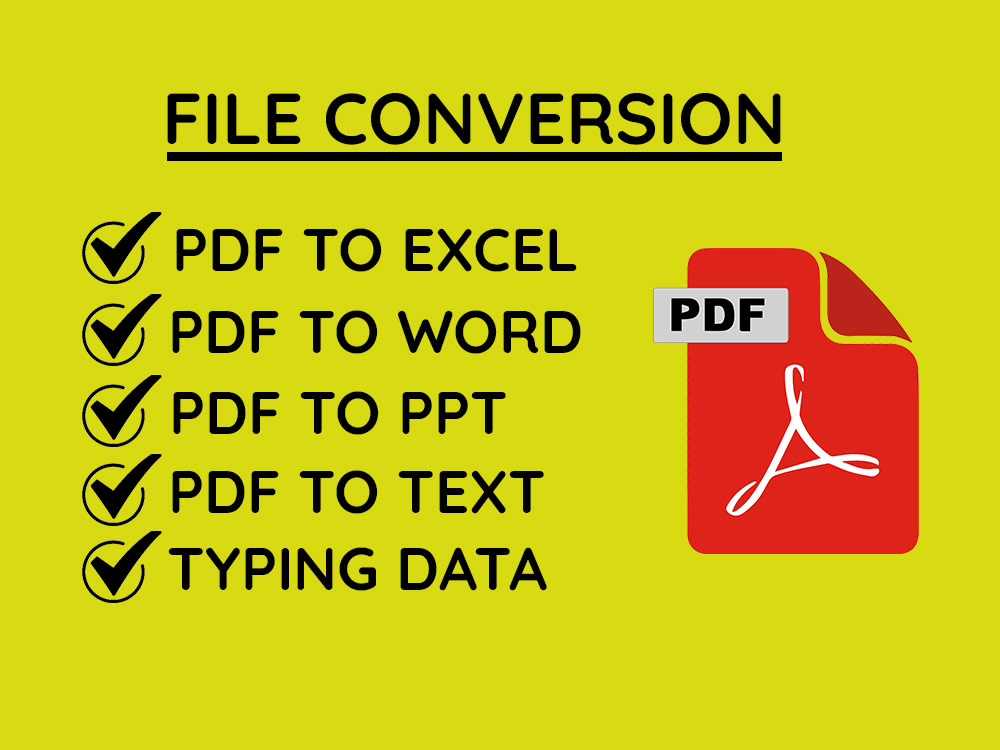 PDF To Excel / Word Conversion | Upwork