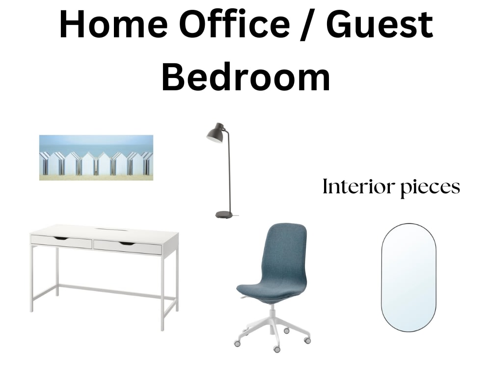 A custom design project with only Ikea furniture and pieces on SketchUp