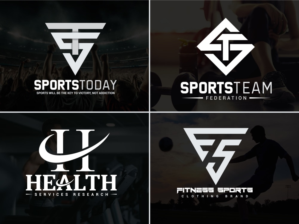 Trendy monogram logo for gym, sports and fitness brands by Customerscare