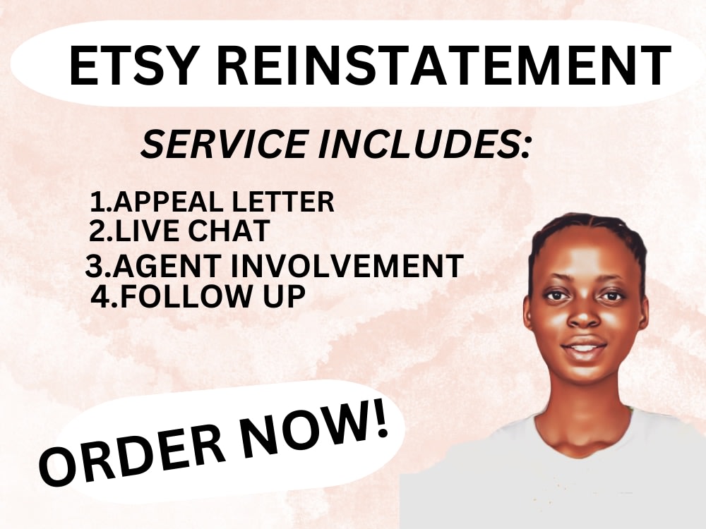 An appeal letter, do Etsy reinstatement, and Etsy suspension Upwork