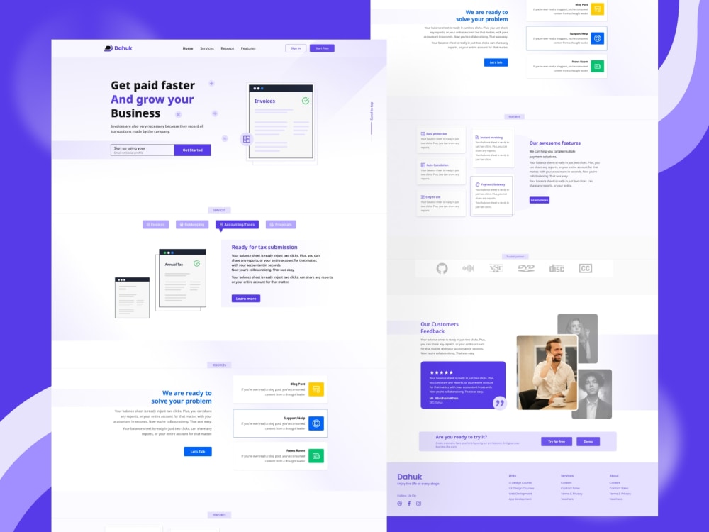 A modern & creative landing page UI UX Design on Figma | Upwork