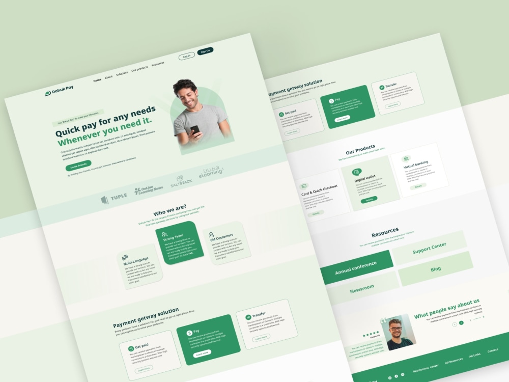 A modern & creative landing page UI UX Design on Figma | Upwork