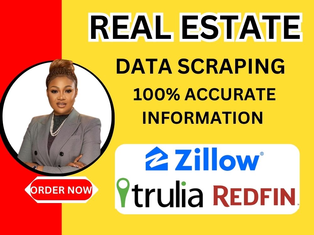 Perfect Zillow, Trulia, Redfin scrapping for real estate with all data