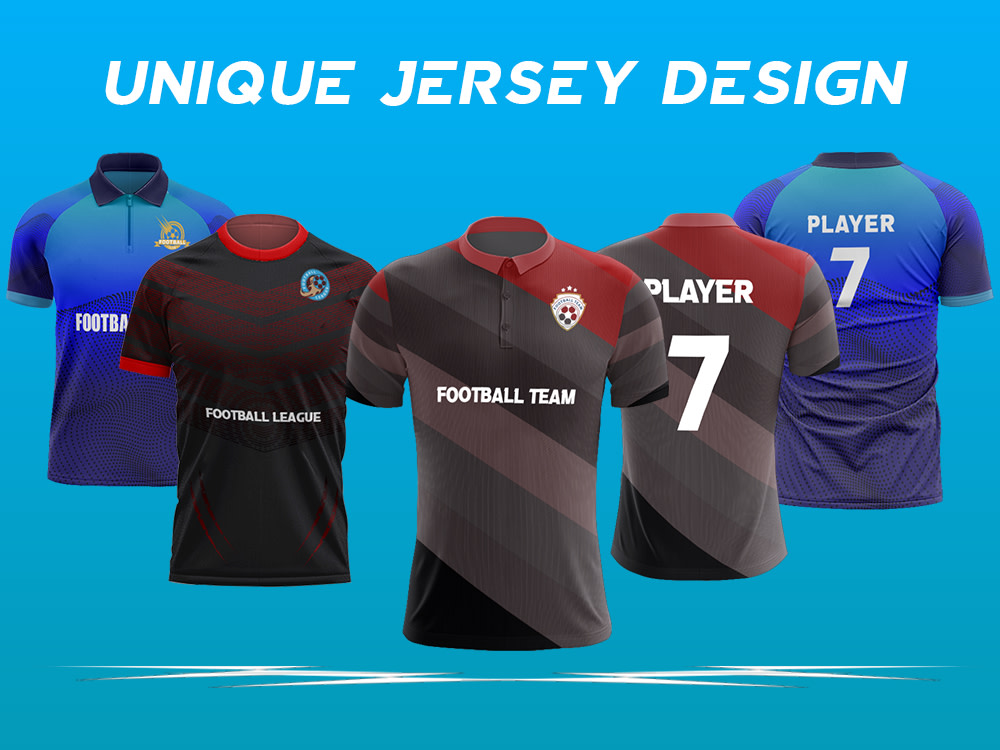 Create custom jersey designs for football sports soccer, and esports jersey