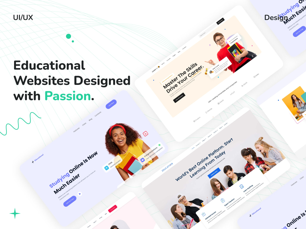 An Edtech website design Elearning UI UX Design EduTech Design