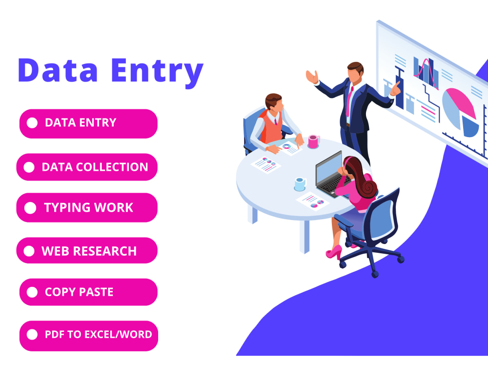 Data entry, Typing, Copy Paste and Editable PDF, Business card to Excel