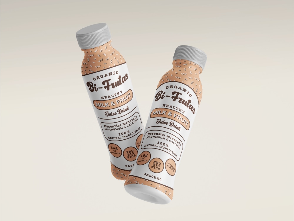 Modern juice bottle label, beverage bottle label design, can label