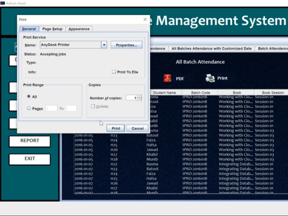 Attendance management system project in java | Upwork