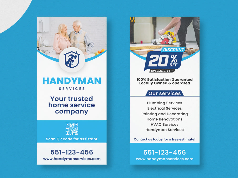 Professional Door hanger, Rack Card, Marketing flyer, DL flyer Upwork