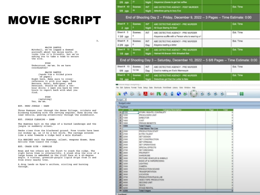 Film Budget, Breakdown And Schedule Of Your Film'S Script | Upwork