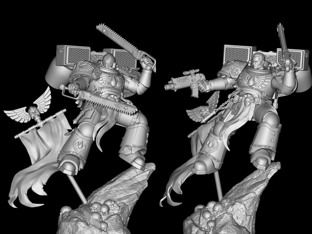 créer une figurine 3d miniature warhammer 40k dnd modèle bjd pour  l'impression 3d