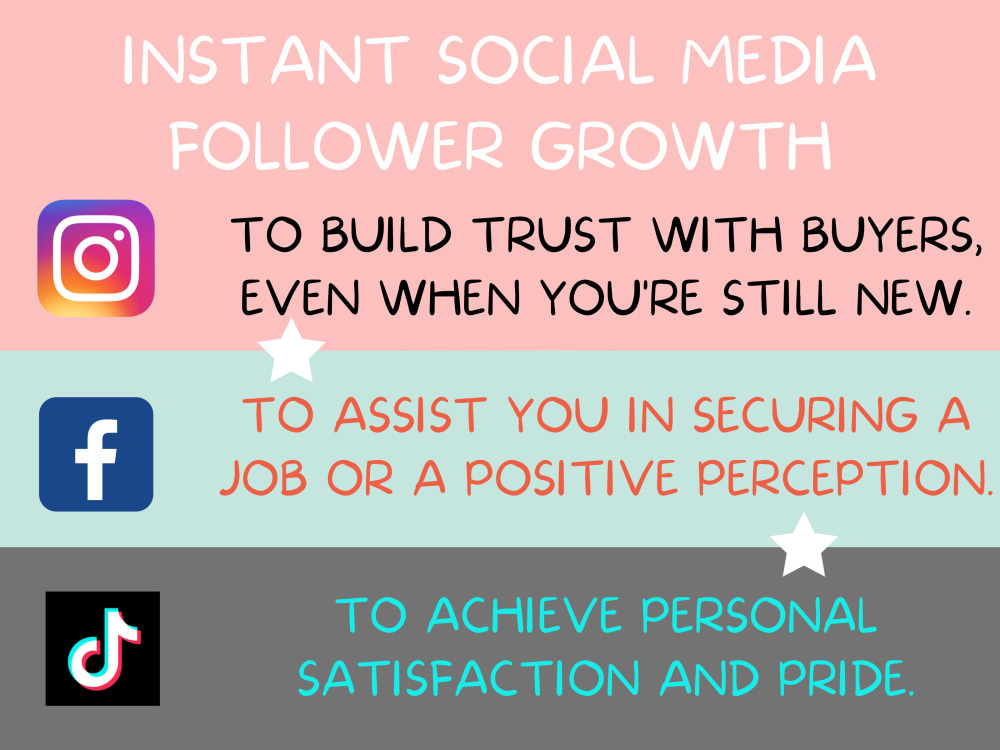 Instant Social Media Followers Growth Facebook, Instagram, and