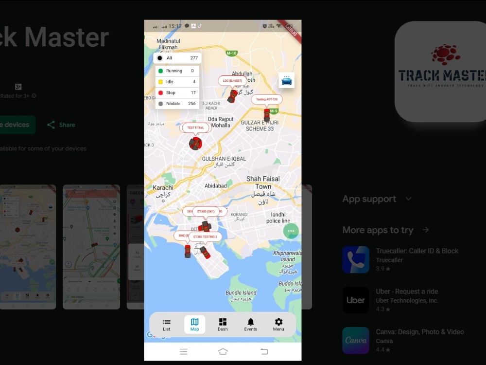 GPS vehicle tracking Android and IOS app GPSWOX, speed track, GPS