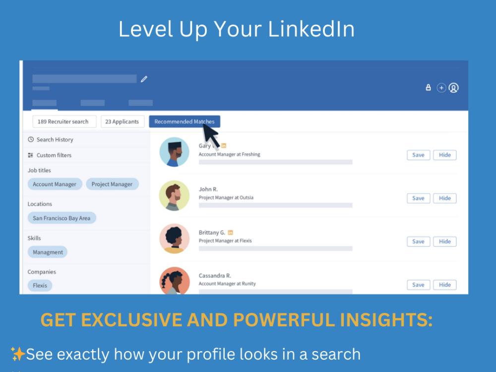 Leveled up LinkedIn profile - have Recruiters find & reach out to YOU ...