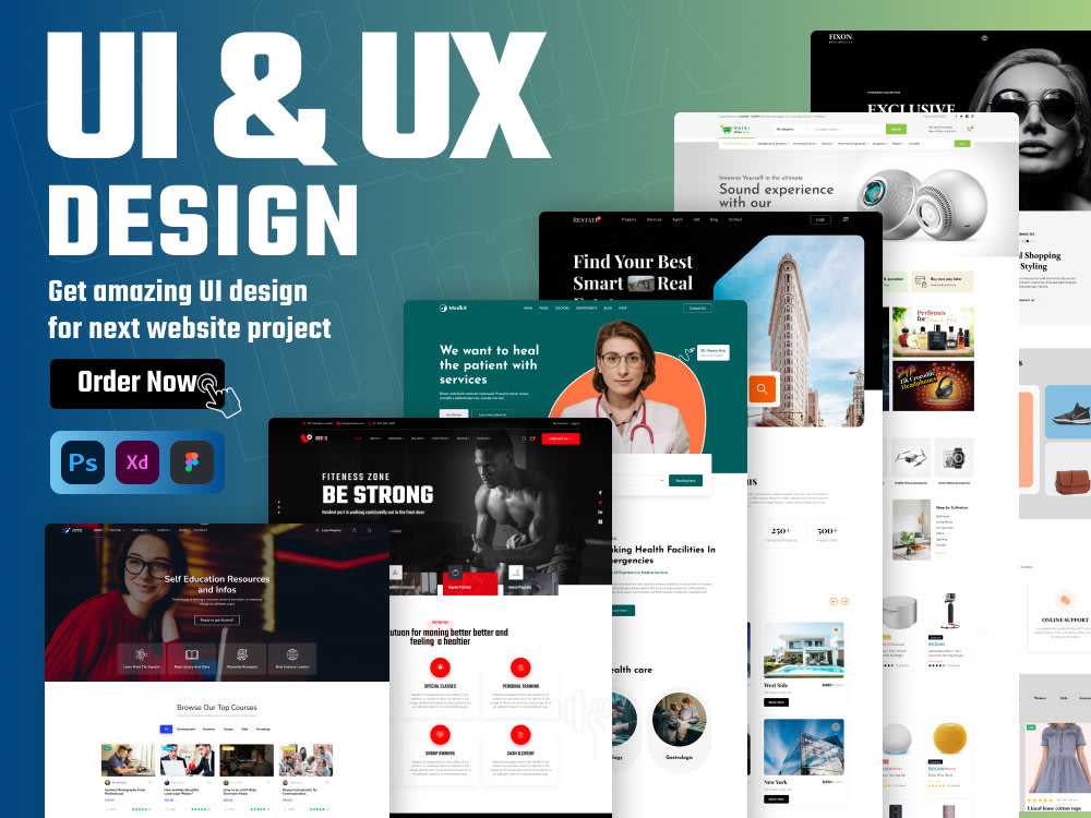 Unique, Creative and Modern UI/UX website/Landing Page design in Figma ...