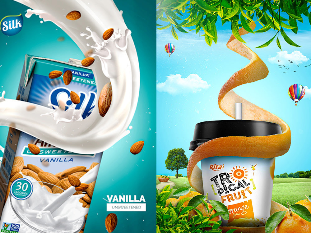 Stunning cold drinks products manipulation services Upwork